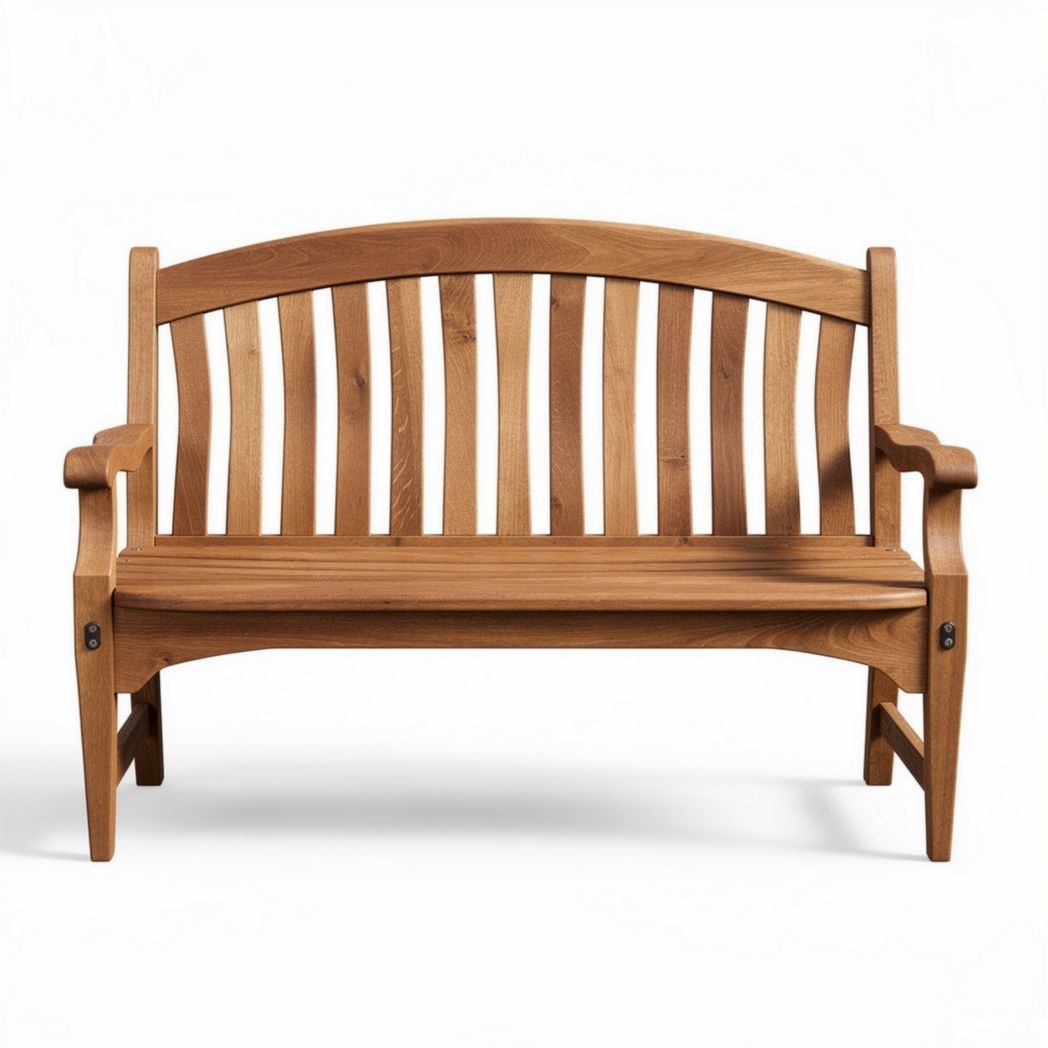 Tweekleurige houten tuinbank van acaciahout 120 x 60 x 80cm