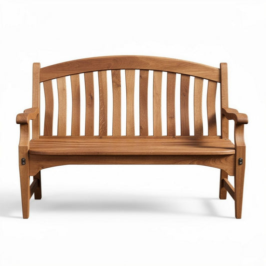 Tweekleurige houten tuinbank van acaciahout 120 x 60 x 80cm